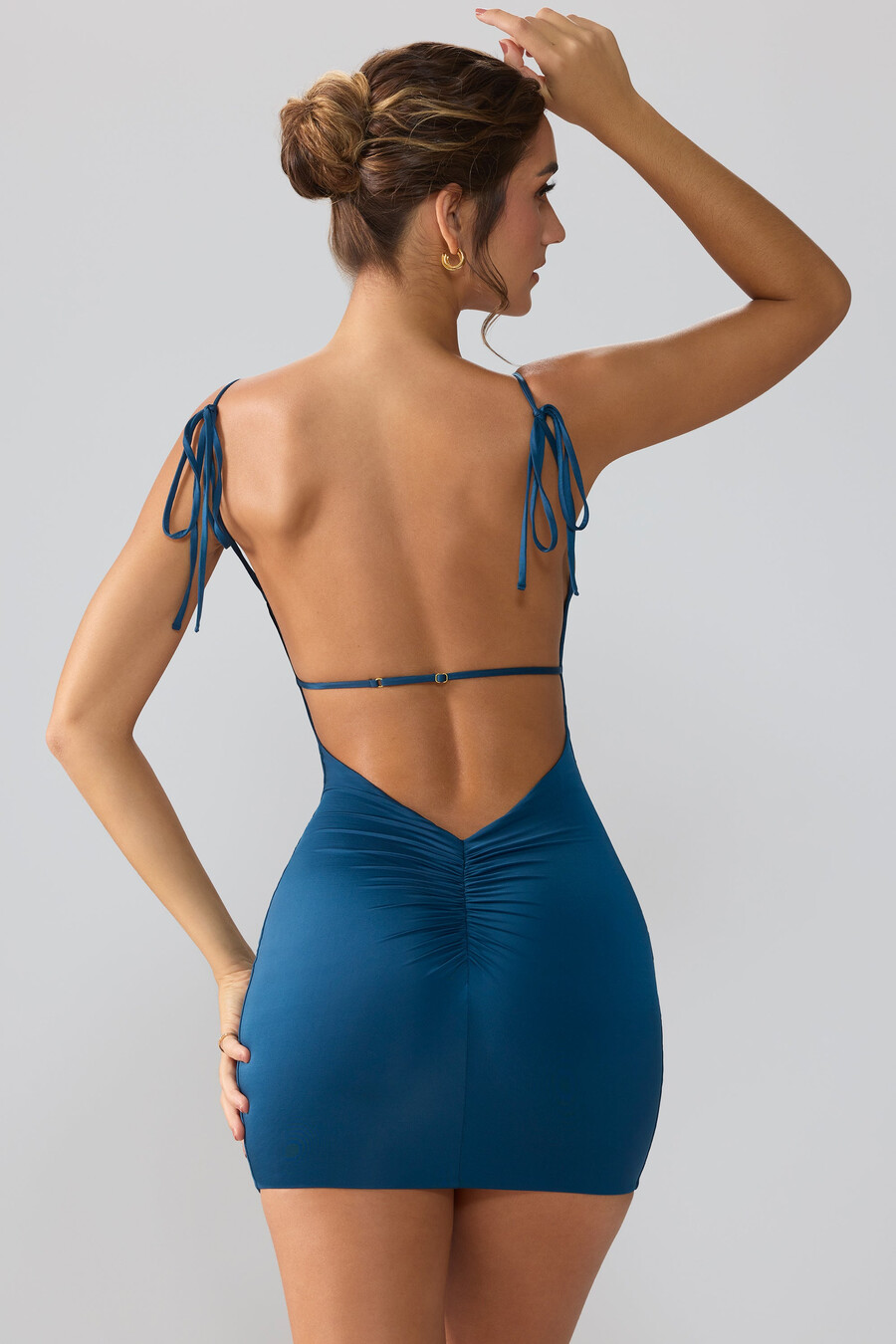 slinky jersey open back -minimekko keskiyönsininen