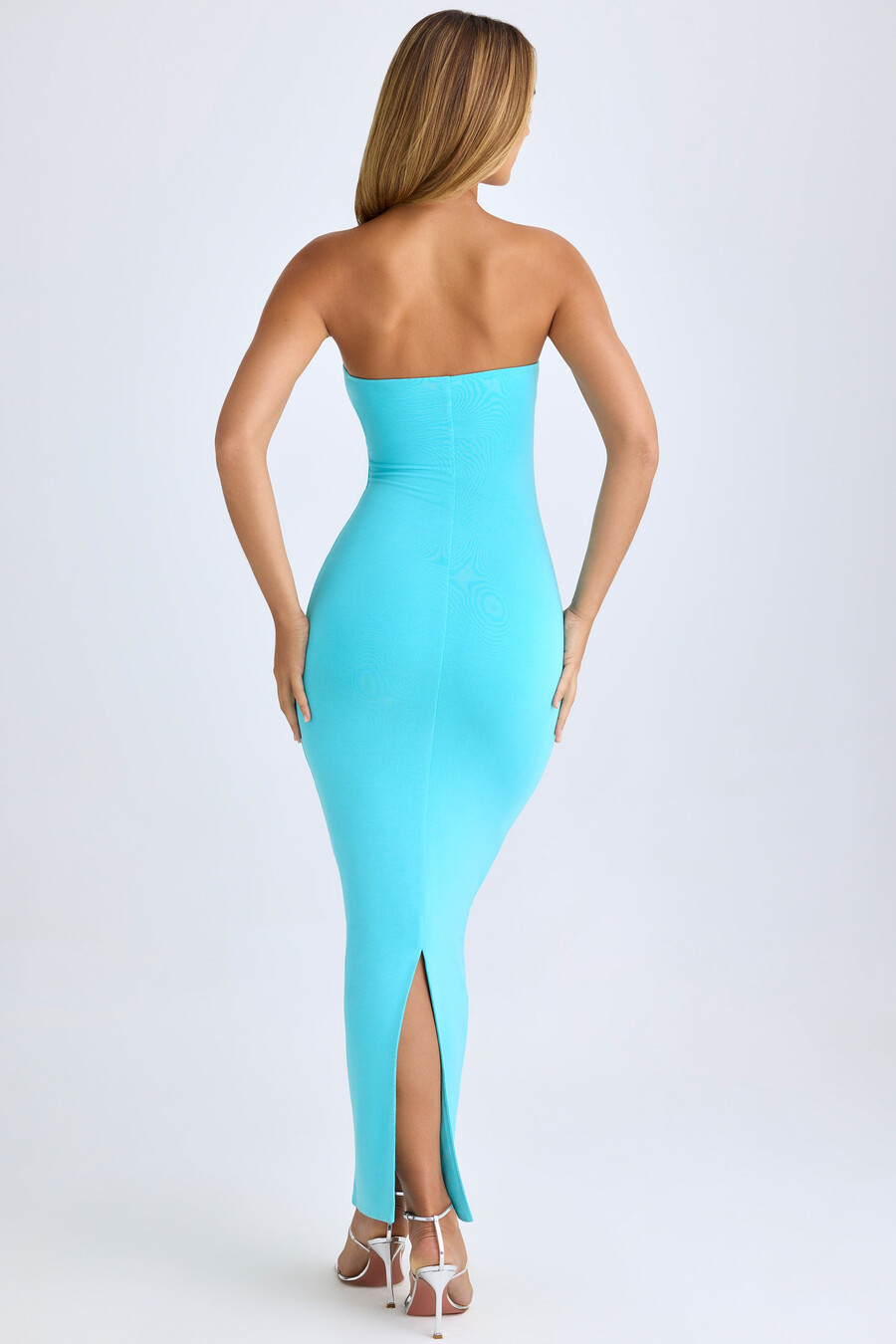 modaalinen bandeau-maksimekko väri aqua blue