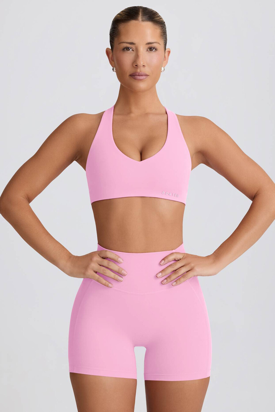 pehmeät active mini -shortsit vaaleanpunaisena