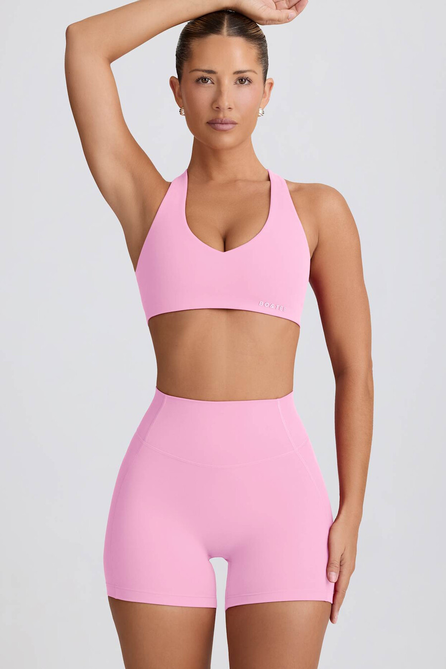pehmeät active mini -shortsit vaaleanpunaisena