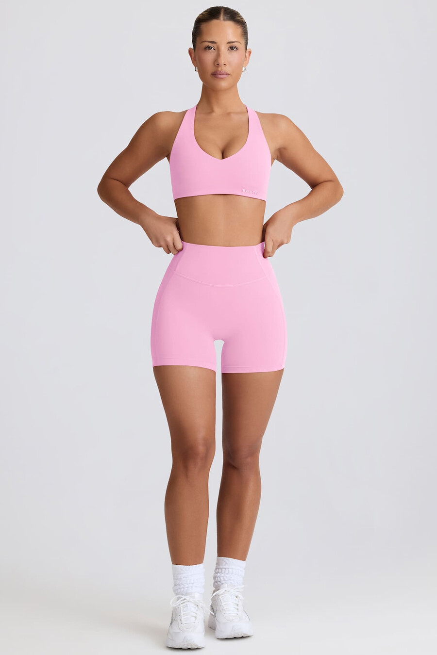 pehmeät active mini -shortsit vaaleanpunaisena
