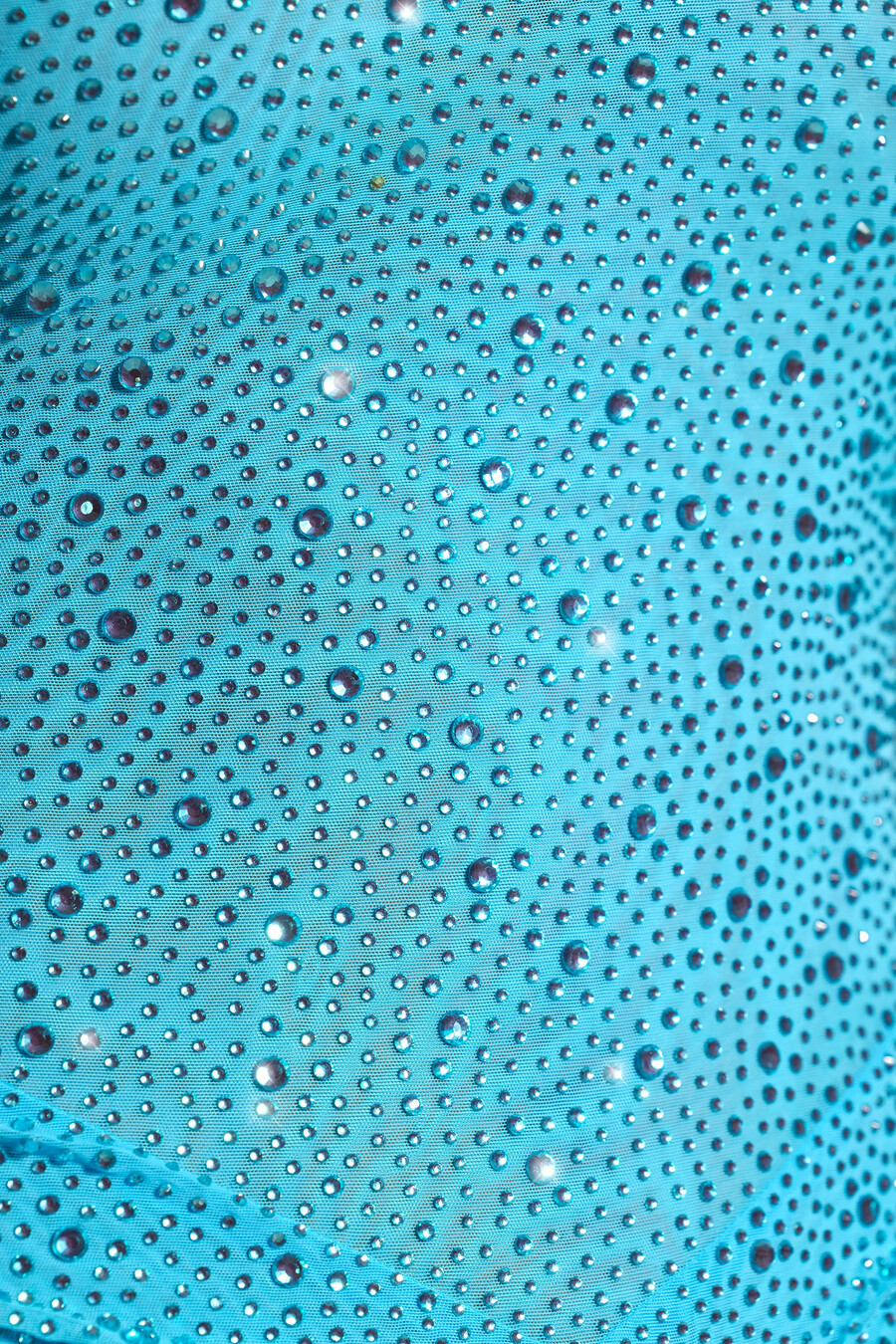 koristeltu yksiolkainen minimekko värissä aqua blue