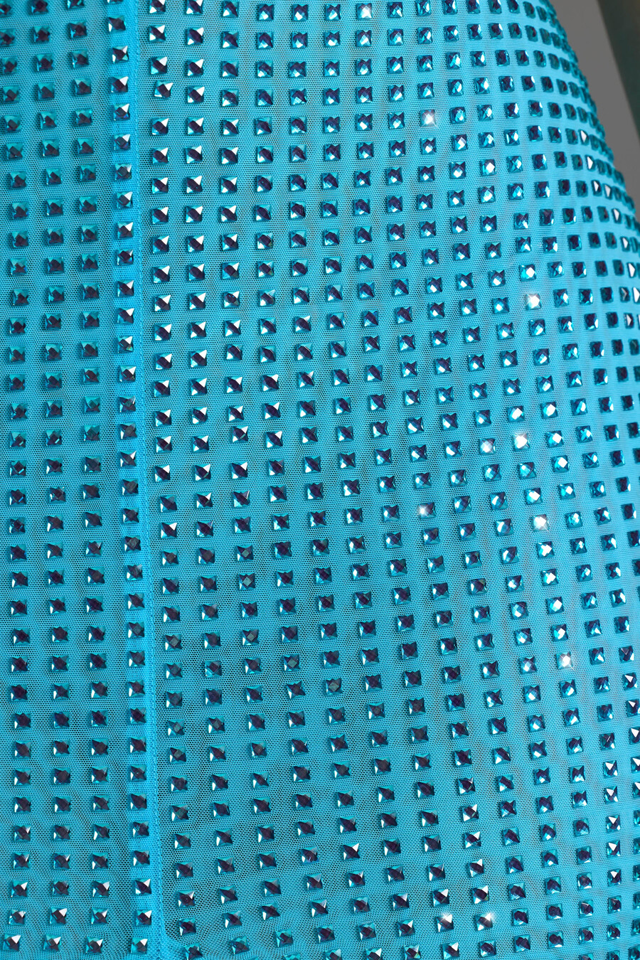 koristeltu halterneck-maksimekko väri aqua blue