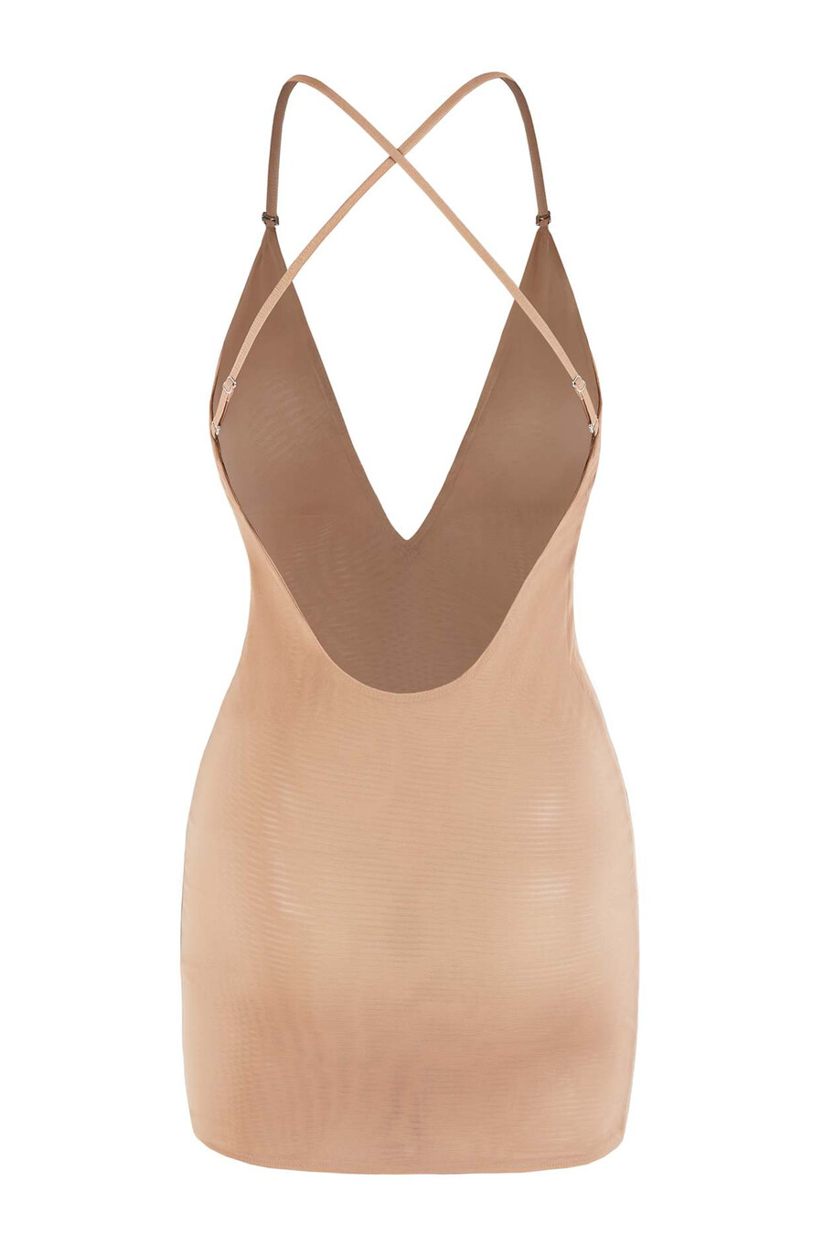 intimates pehmeä verkkokankainen monikäyttöinen minimekko lämpimän persikanvärisenä