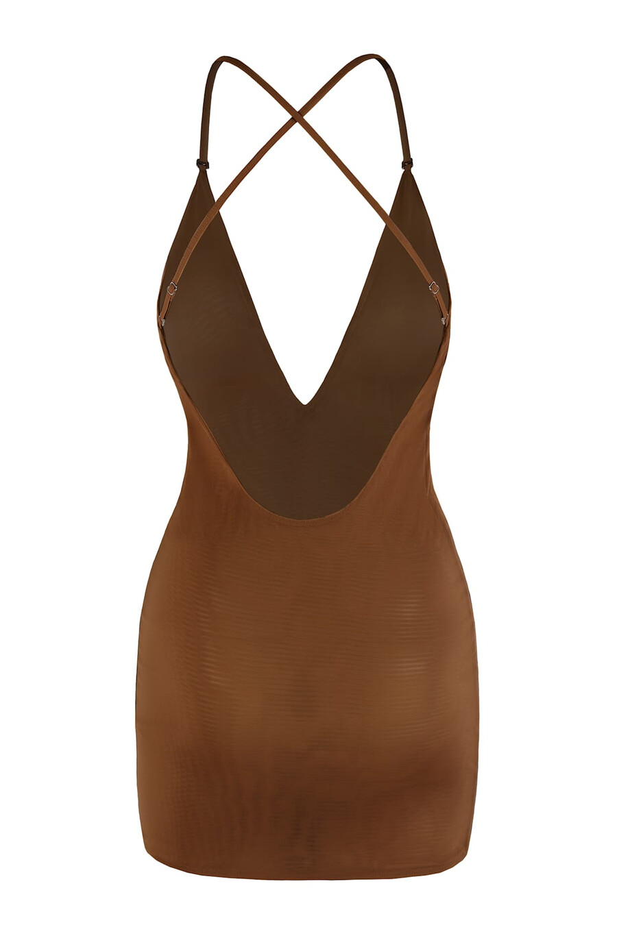 intimates soft mesh -mekko jossa monikäyttöinen kastanjanruskea kangas