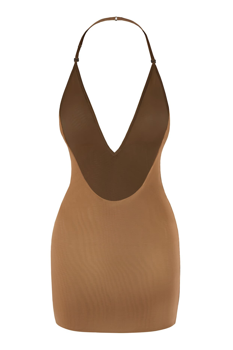 intimates pehmeä verkkokankainen monikäyttöinen minimekko mantelinvärisenä