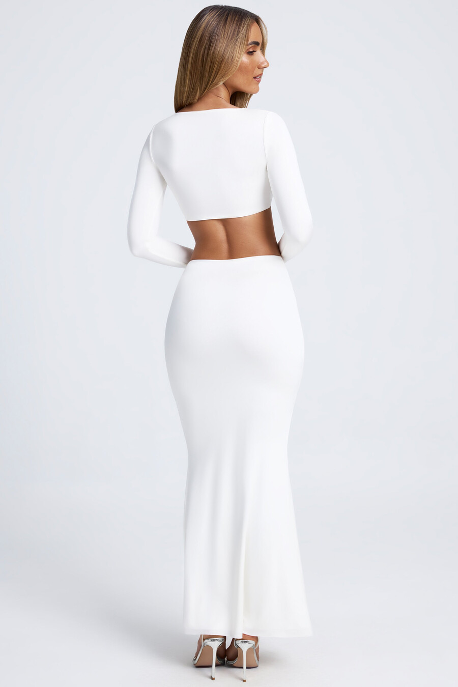 hardware detail fishtail maxi -hame valkoinen