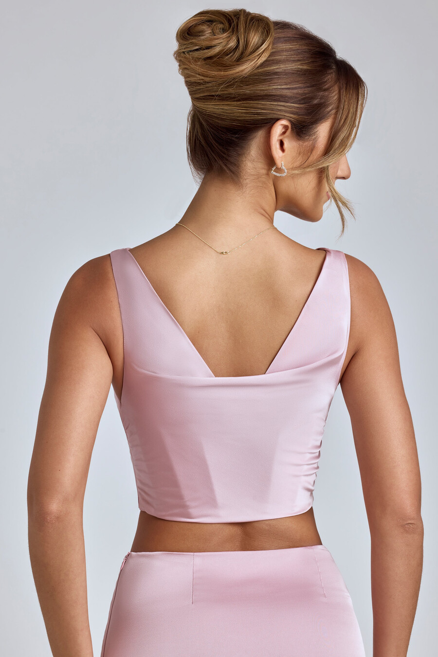 draped cowl -korsetti väri blush